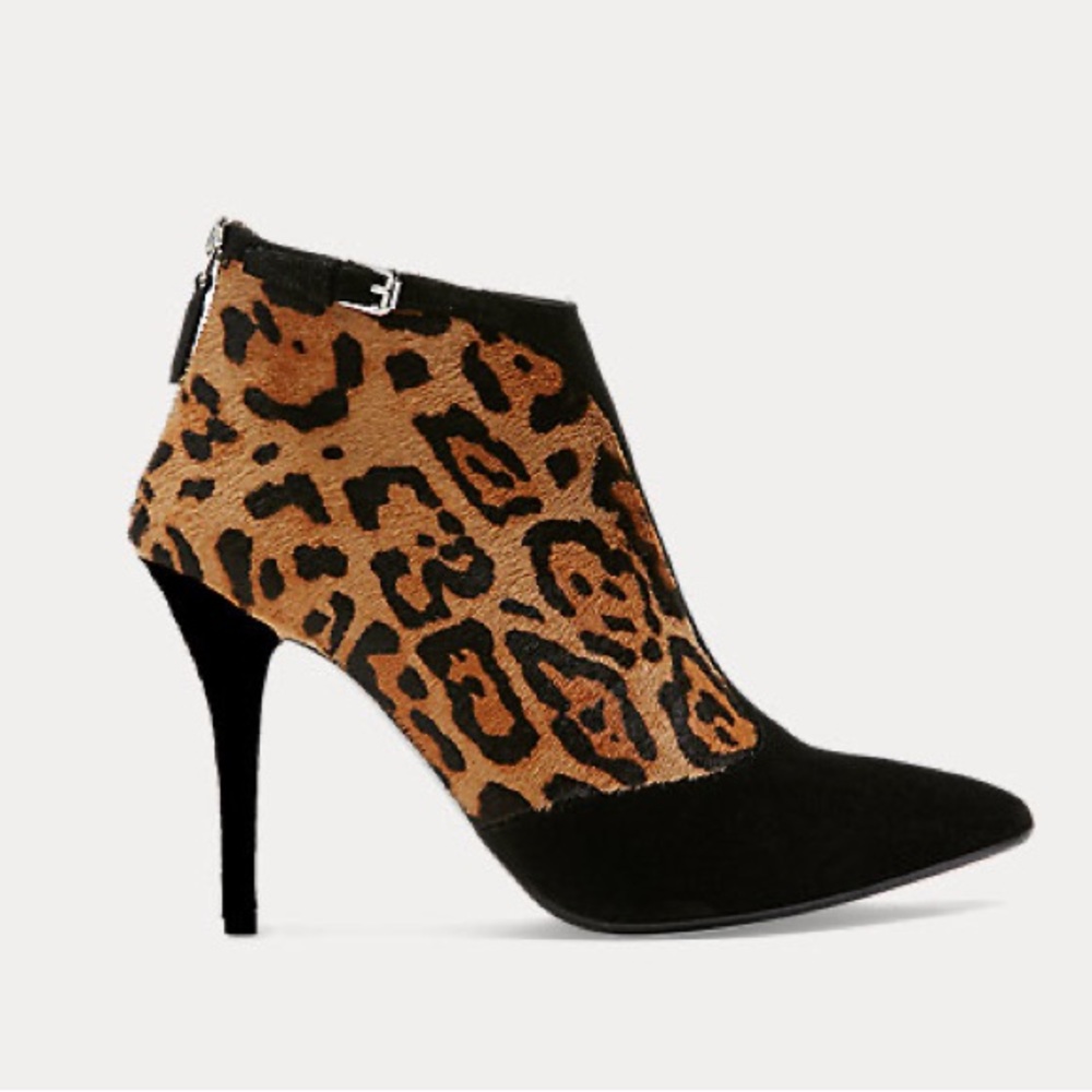 Polo Ralph Tonia Leopard Haircalf Bootie
